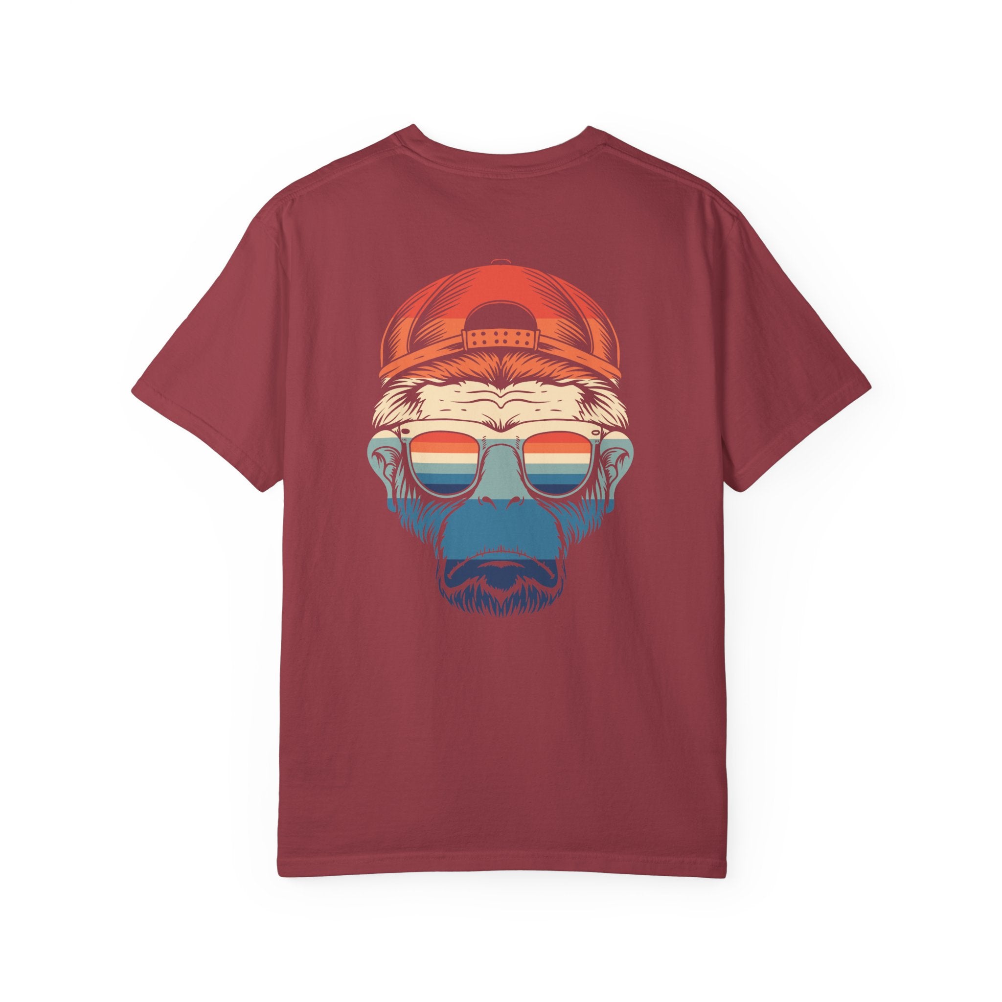 Retro Monkey Graphic T-Shirt, Unisex Casual Tee, Perfect for Summer, Gifts for Animal Lovers, Beachwear, Fun Retro Style