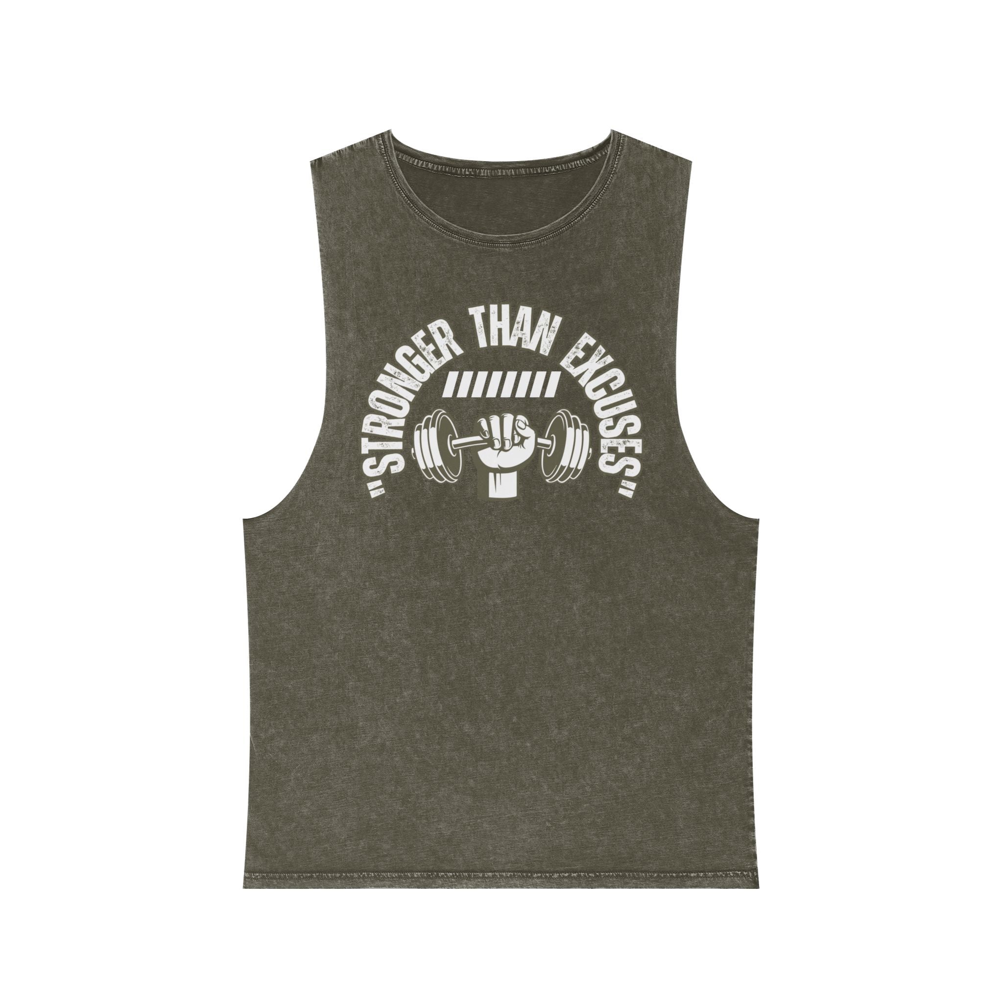 Motivational Unisex Tank Top - 'Stronger Than Excuses' - Gym Wear, Workout Clothes, Fitness Apparel, Casual Summer Top, Gift for Athletes
